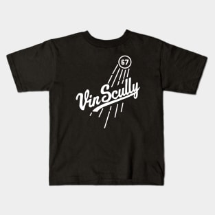 Vin Scully Microphone Kids T-Shirt